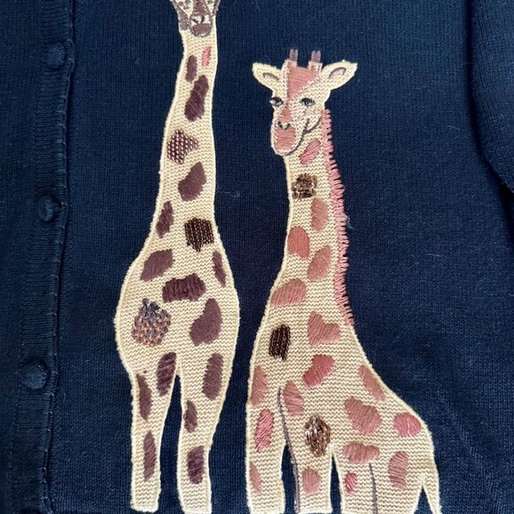 RARE The Quacker Factory Giraffe Beaded Button Cardigan Sweater, Size 1X - Picture 4 of 13